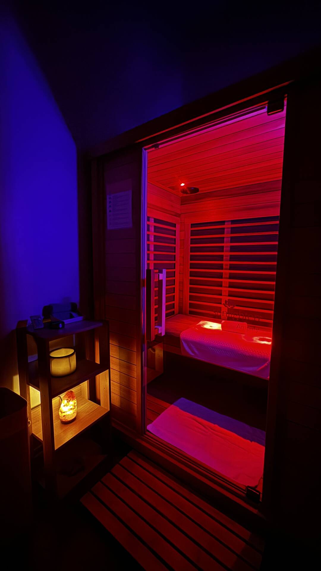 Infrared sauna at Float State