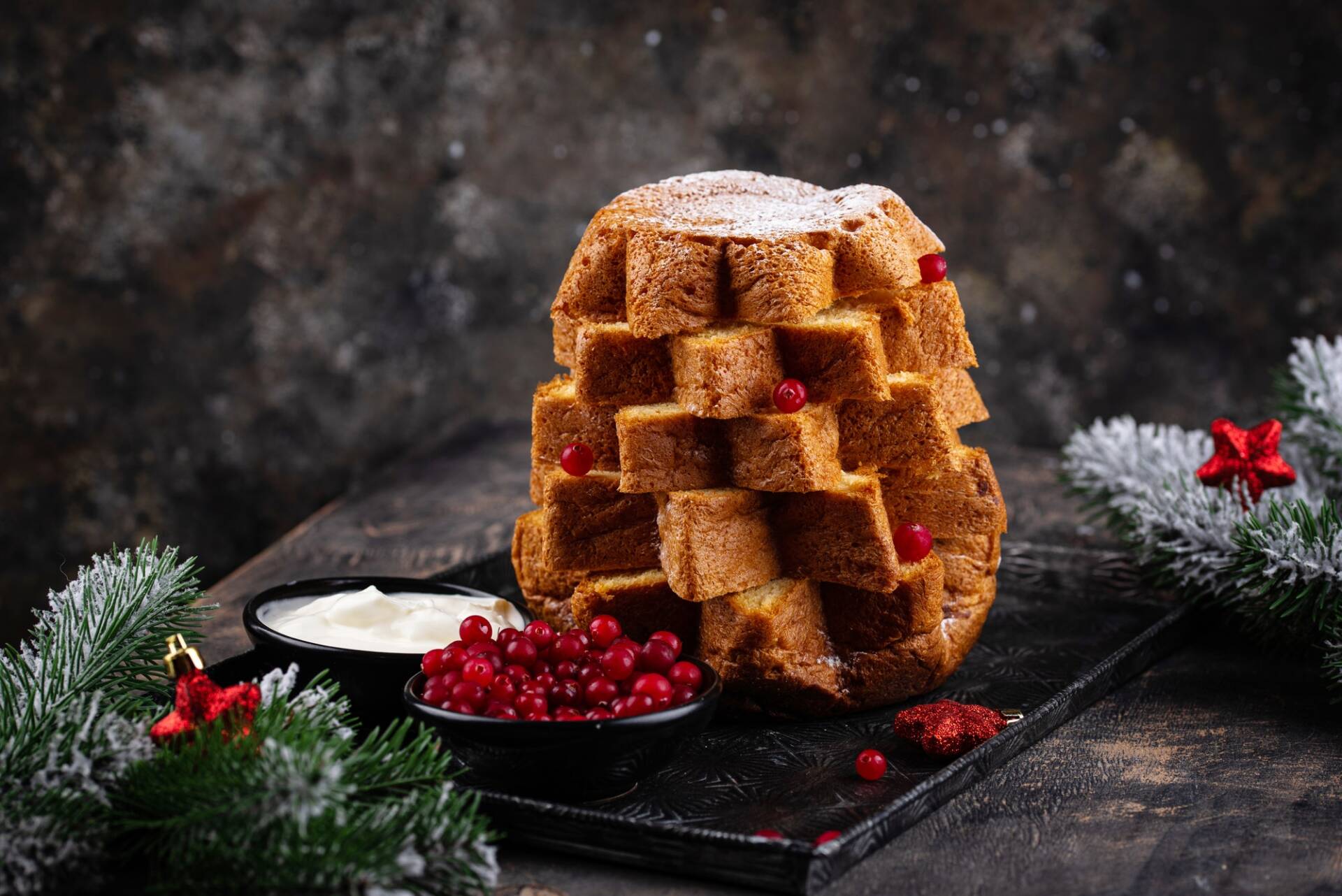 Traditional Christmas Italian cake pandoro